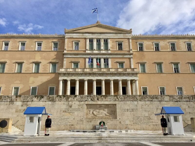 Syntagma Square with the Greek Parliament