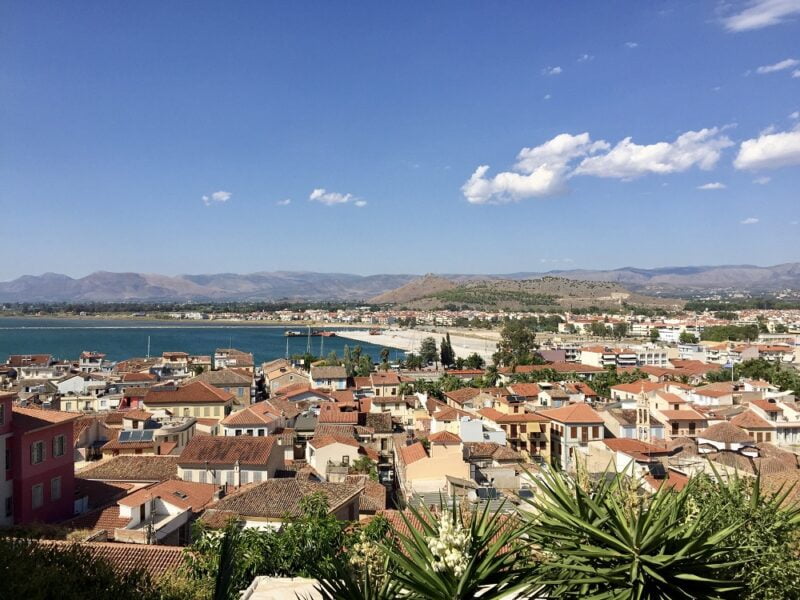 The view of the city of Nafplio