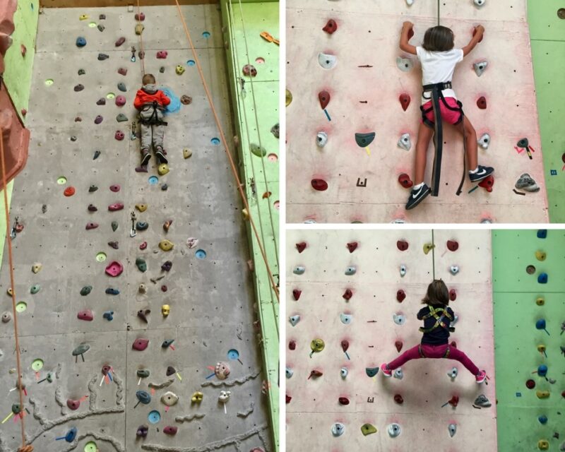 Children climbing at The Wall