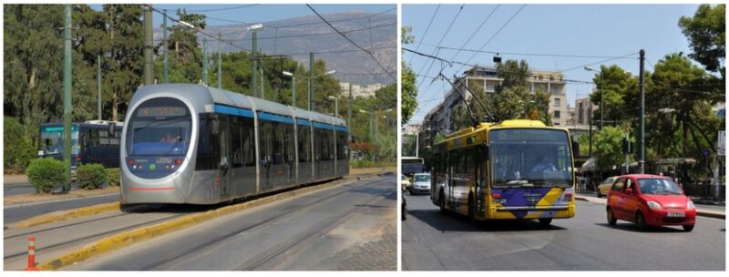 public transport in athens: metro, bus, streetcar or train
