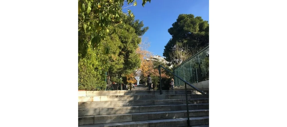 stairs in Kolonaki, the chic district of Athens