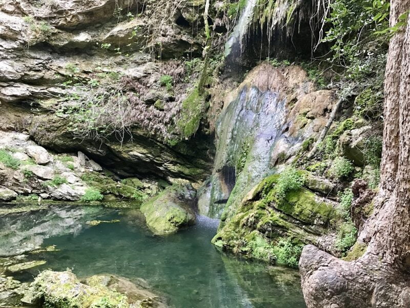 The waterfall of Neraïda in Mylopotamos