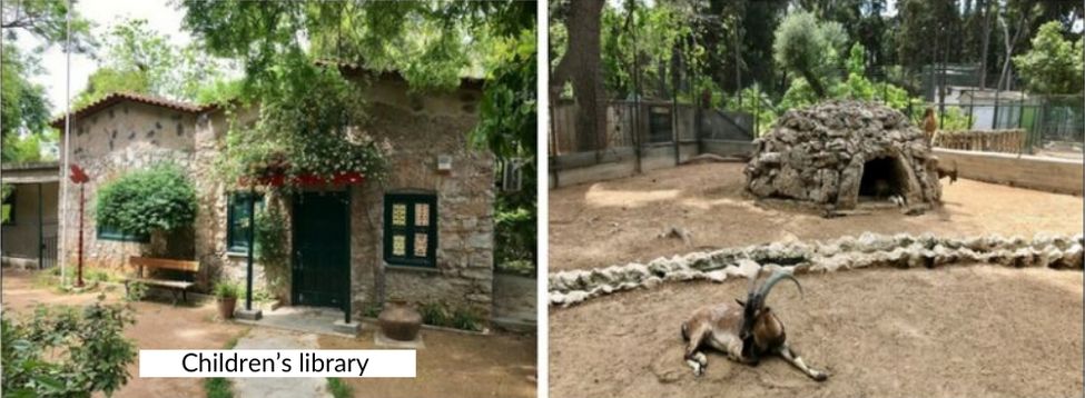 National Garden in Athens : children's library & zoo