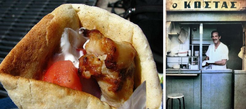 Cheap food in Athens : The souvlaki of O Kostas  