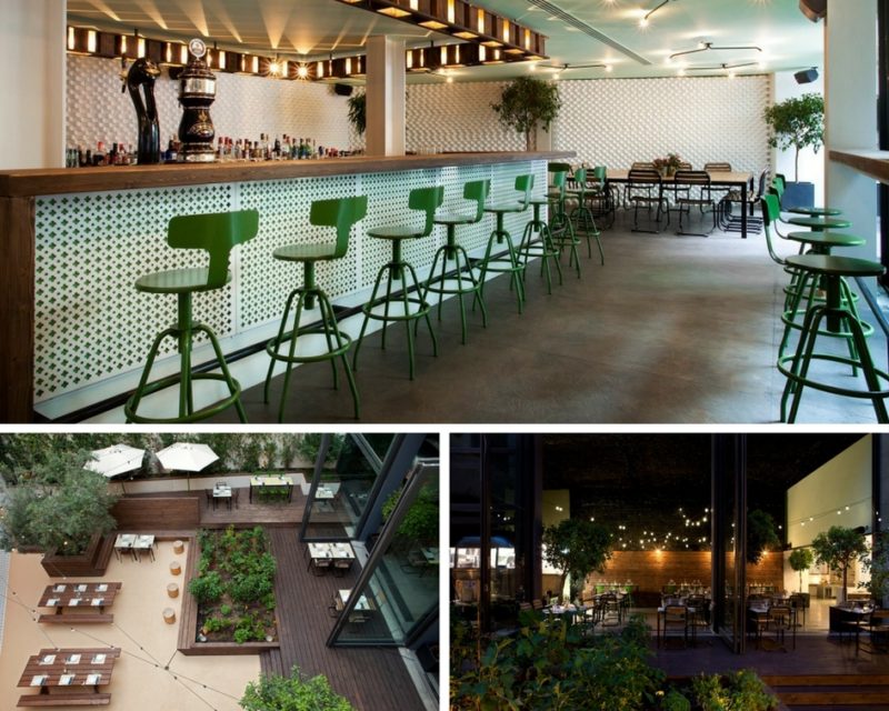 The design and decoration of the 48 Urban Garden restaurant in Athens
