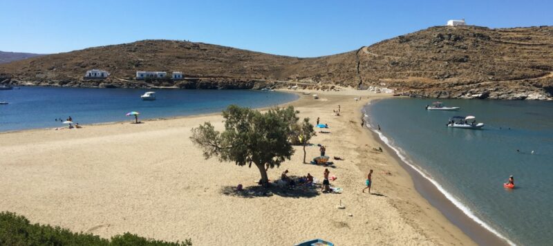 The beach of Kolona in Kythnos