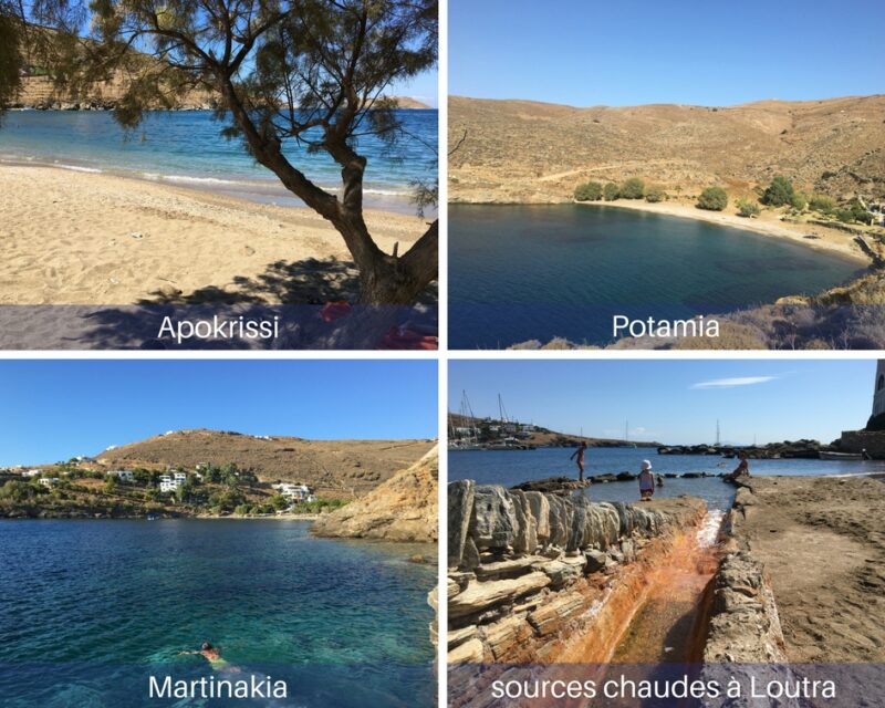 The beaches of Kythnos: loutra, potamia, apokrisis, matriakoni