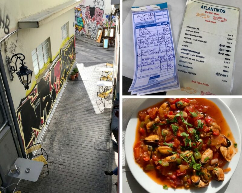 Cheap food in Athens: Atlantikos restaurant