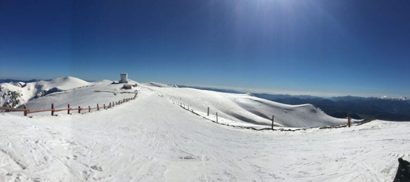 Kalavrita ski resort in Greece, snow