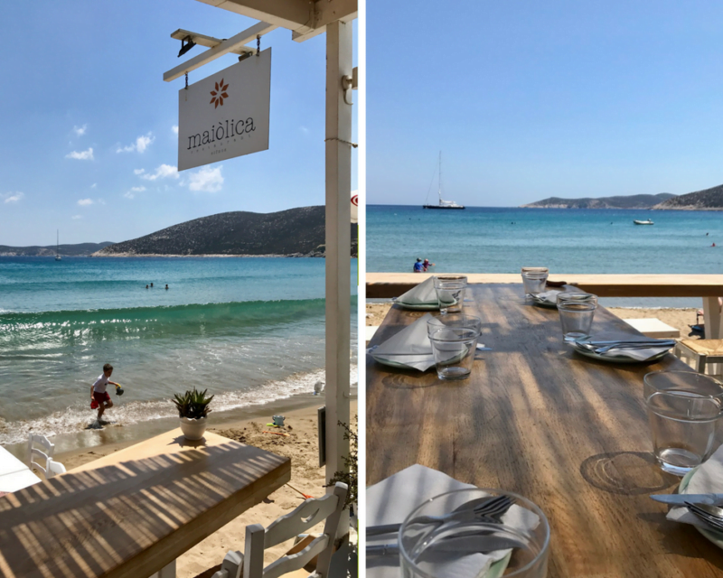 Good restaurants in Sifnos on Platis Yialos beach