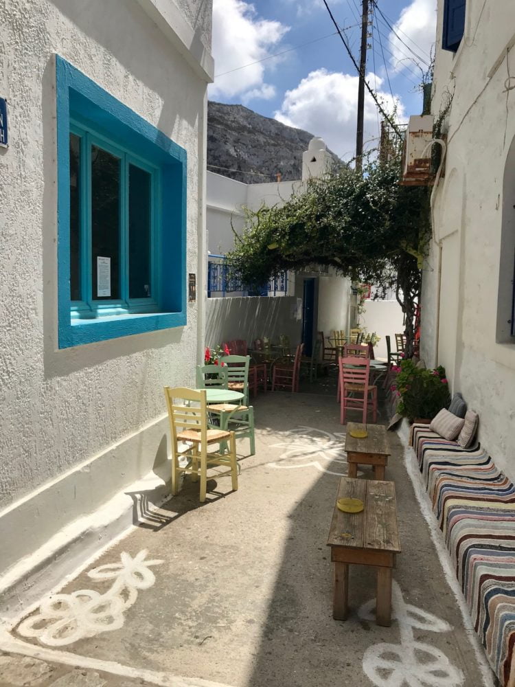 blue and white village in Amorgos
