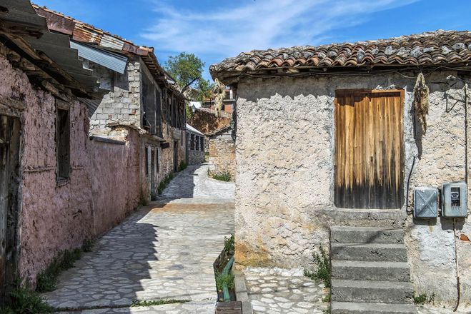 Amphissa, a village in the mountain in Greece