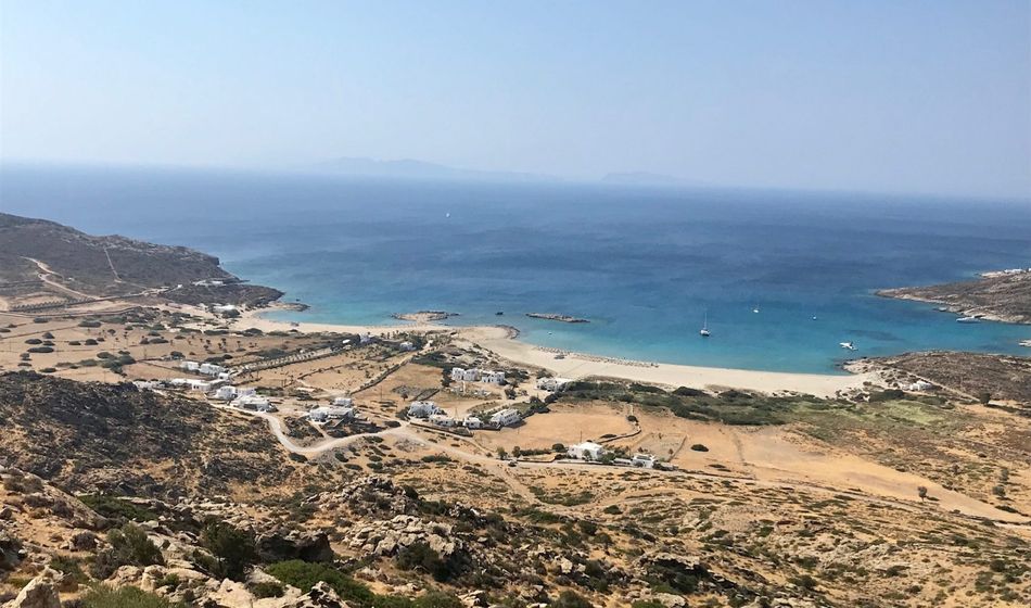 Manganari beach on Ios, in the Cyclades, Greece