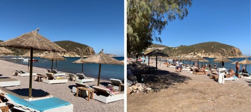 Kambos beach, Patmos in Greece  