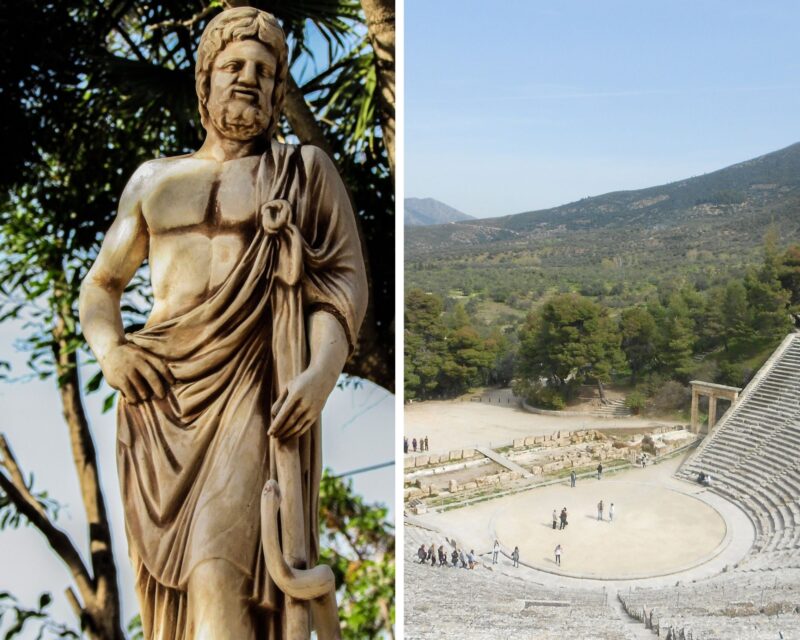 The god Asclepius in Greek mythology