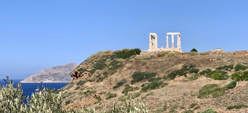 Temple de Poséidon au Cap Sounion, près d'Athènes en Grèce