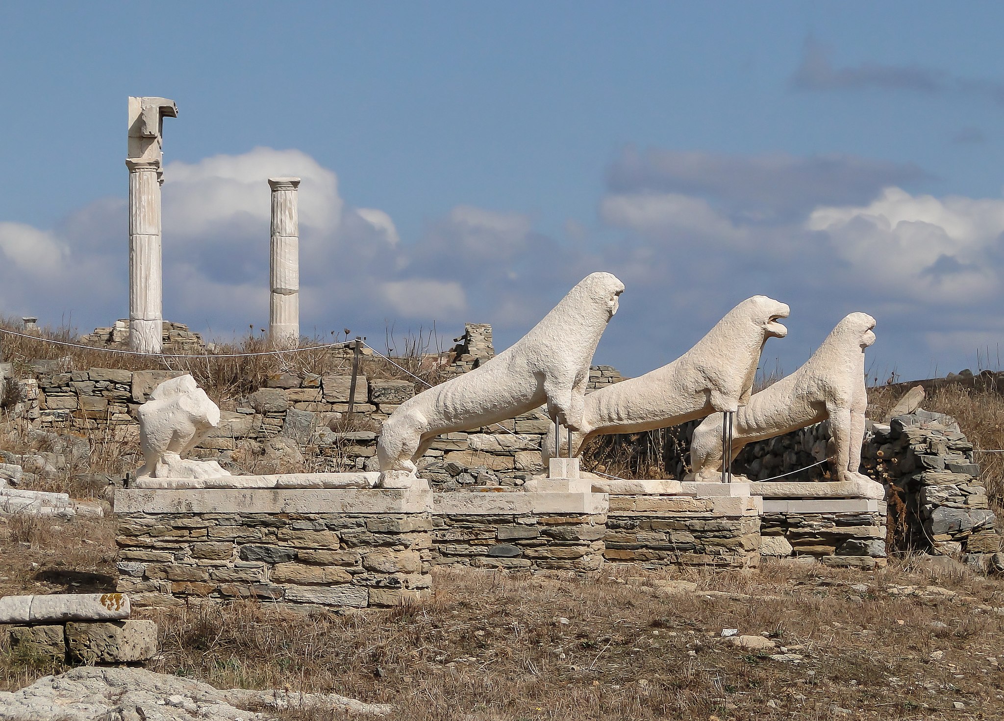 The Lions’ Terrace at Delos in Greece