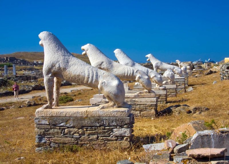 The Lions in Delos in Greece