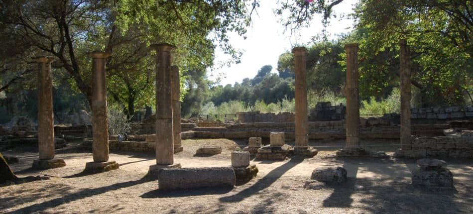 the archaeological site of Olympia in Greece