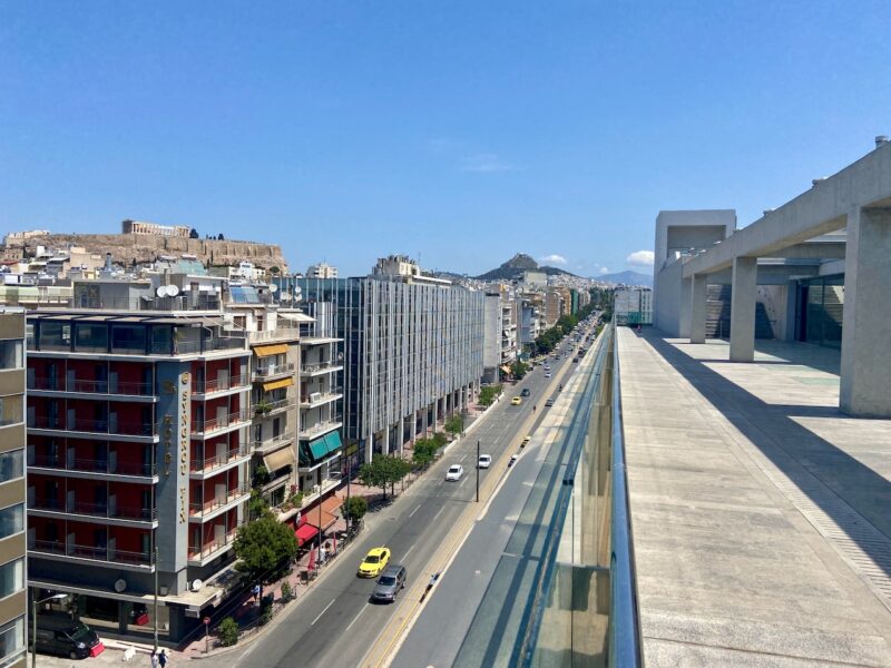 View from the rooftop of the EMST museum in Athens