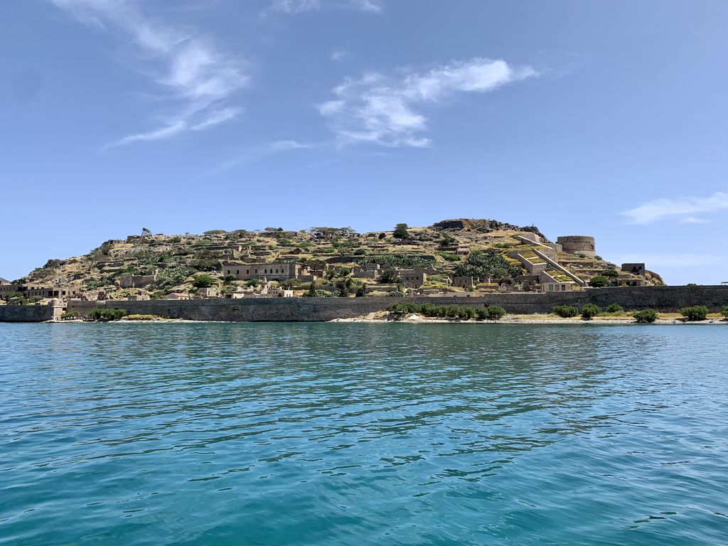 view of Spinalonga from the sea