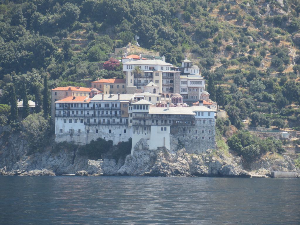 one of the monasteries on Mount Athos in halkidiki (chalcidiki) northern greece