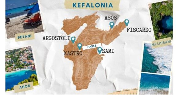 Kefalonia map