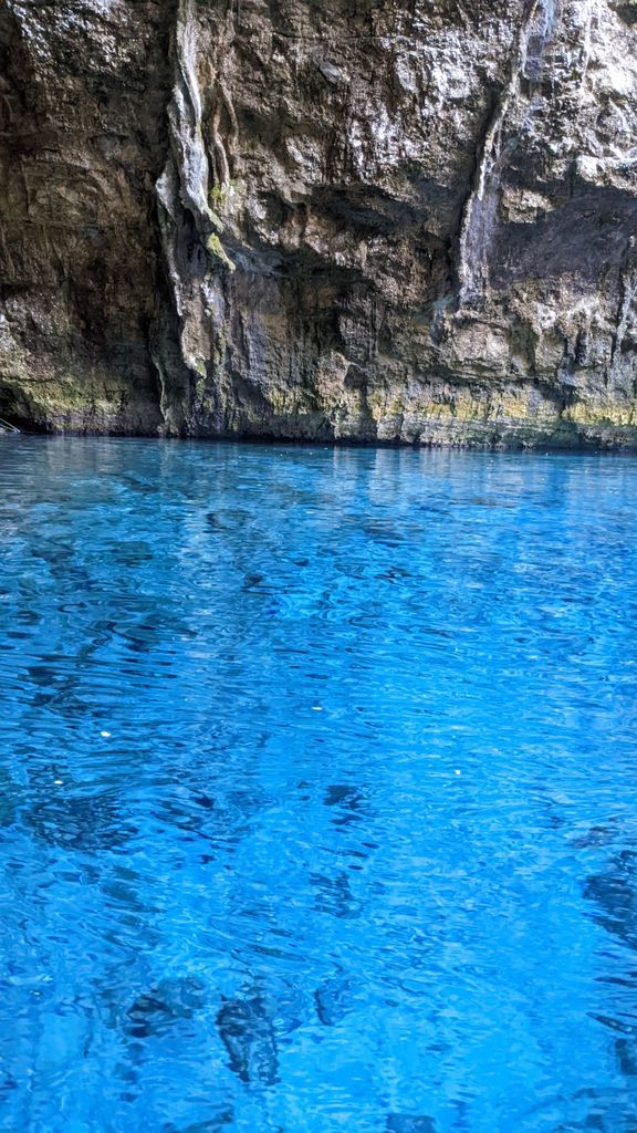 Cephalonia, with the Melissani cave and its blue water