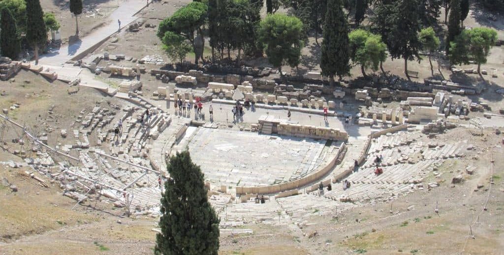 ancient Greek theatre of Dionysus at the Acropolis in Athens
