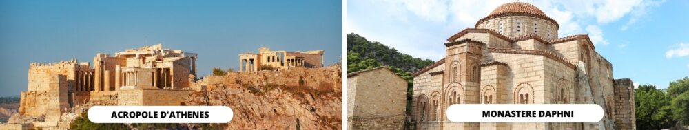Unesco site of the Acropolis and Daphni monastery