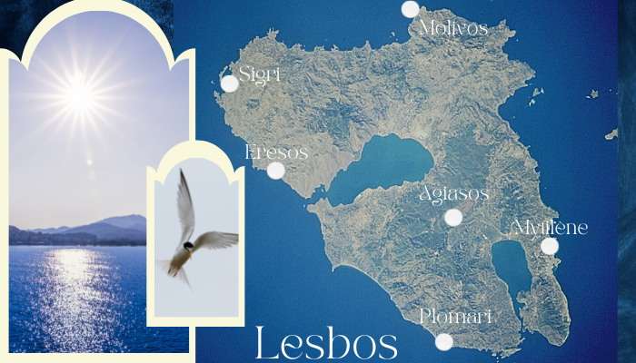 map of Lesbos cities
