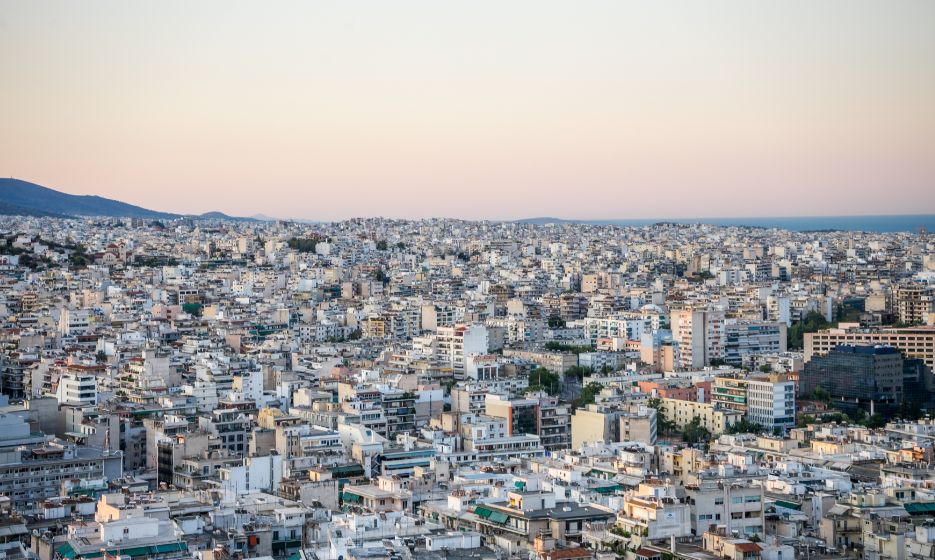 View over Athens from a high point