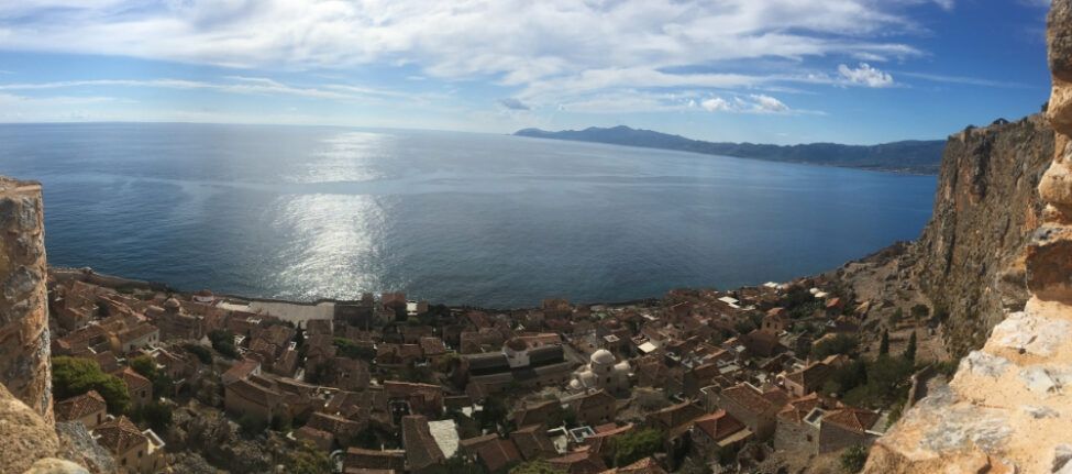 fortified city of Monemvasia in the Peloponnese