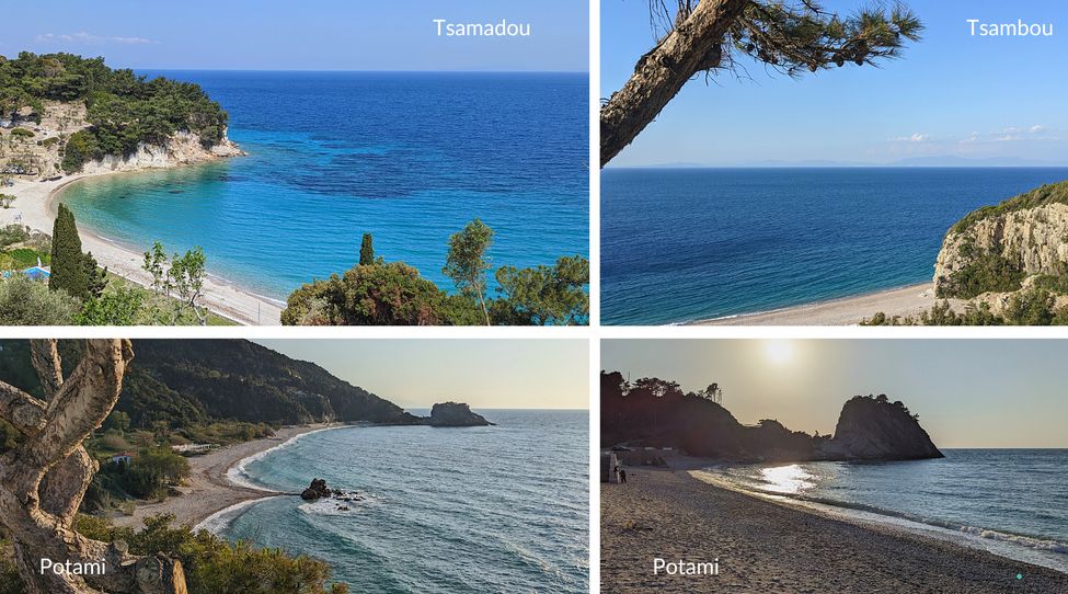 beautiful beaches of Samos, Tsamadou, Tsambou and Potami beach