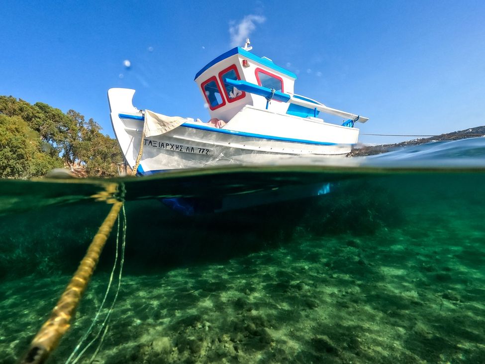 boat off the island of Leros