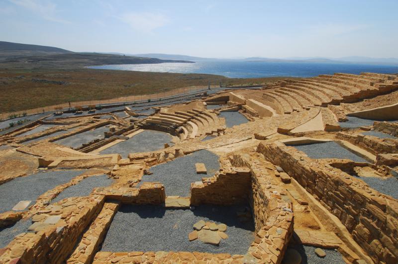Ancient theater of Ifestia or Hephaestia in Lemnos