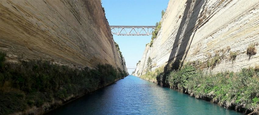 Boat cruise on the Corinth Canal