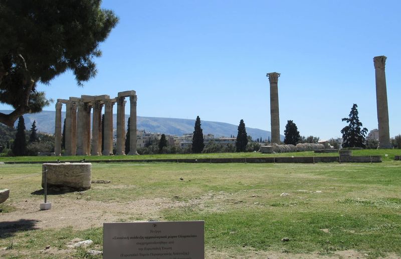 Temple of Zeus in Athens, god of the Greek gods