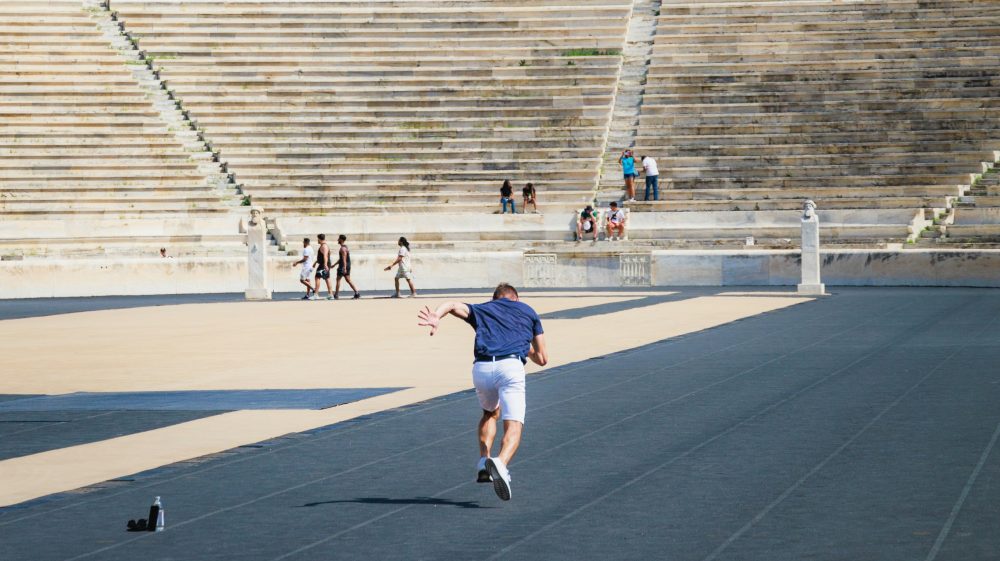 Running in Athens at the Panathenaic Stadium