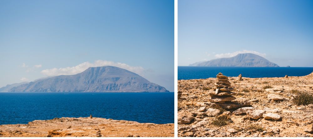 Kassos in Greece, sea mountain and landscape