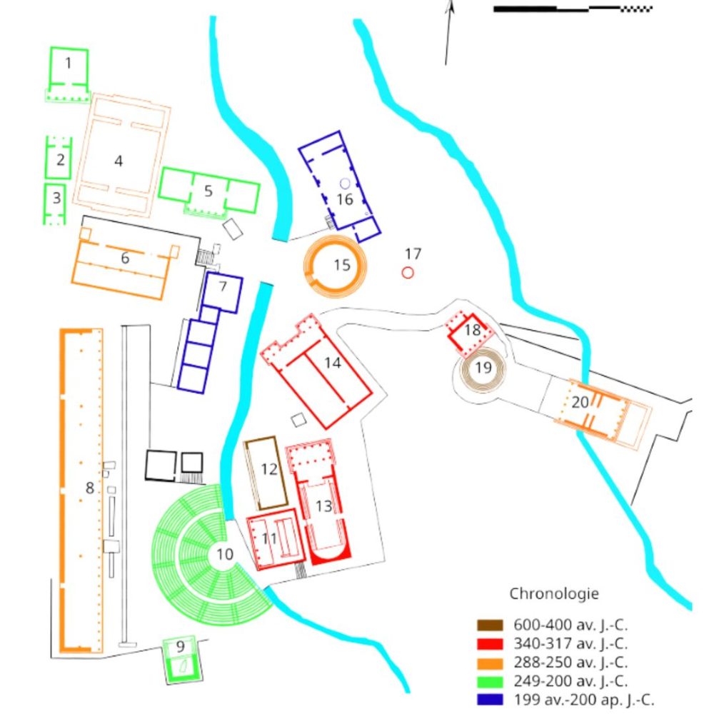 Map of the Samothrace sanctuary