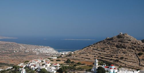 Poli village, mountains, sea, Kasos, Greece