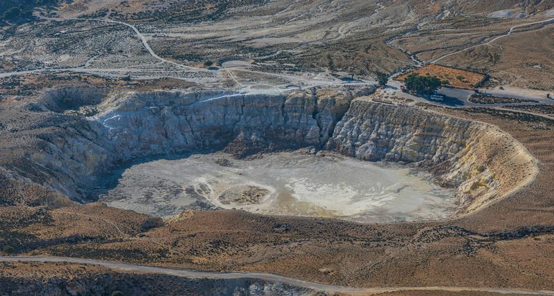 Nisyros volcano crater